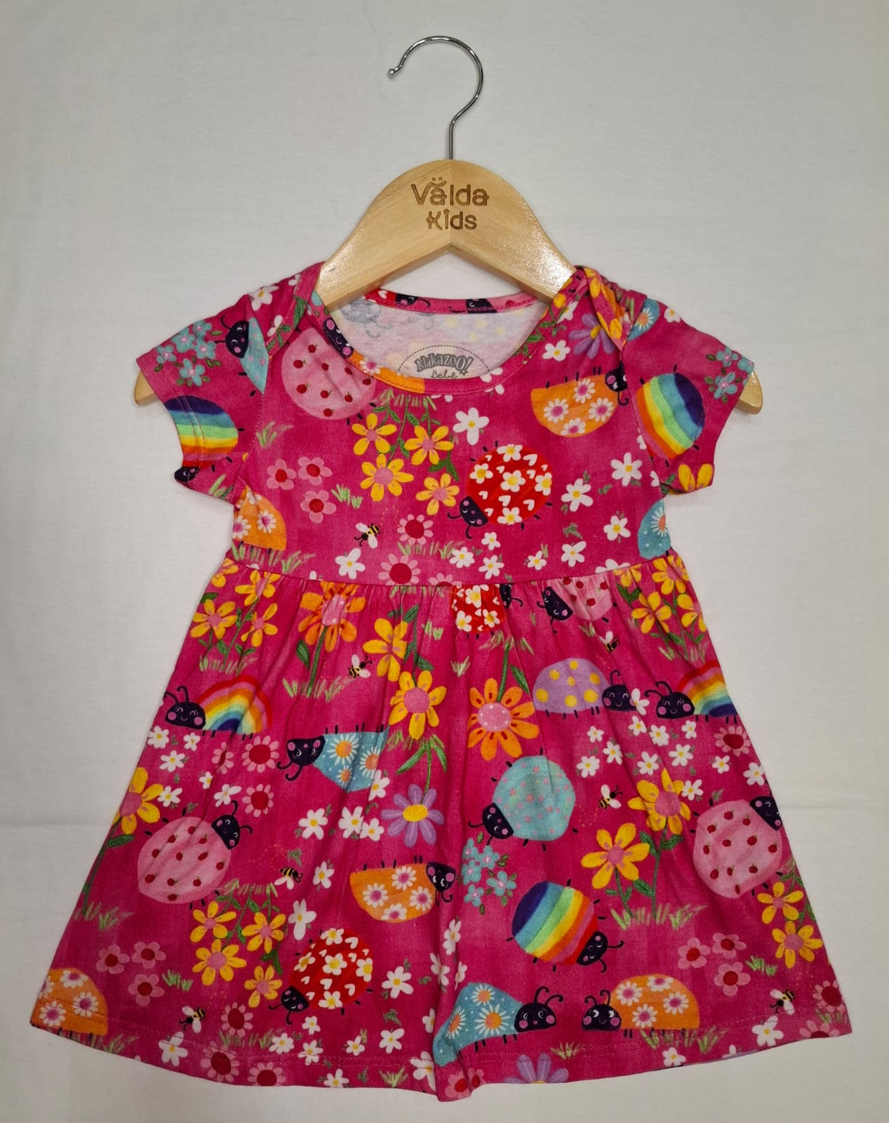 vestido infantil colorido alakazoo – joaninhas e flores vestido infantil colorido alakazoo – joaninhas e flores