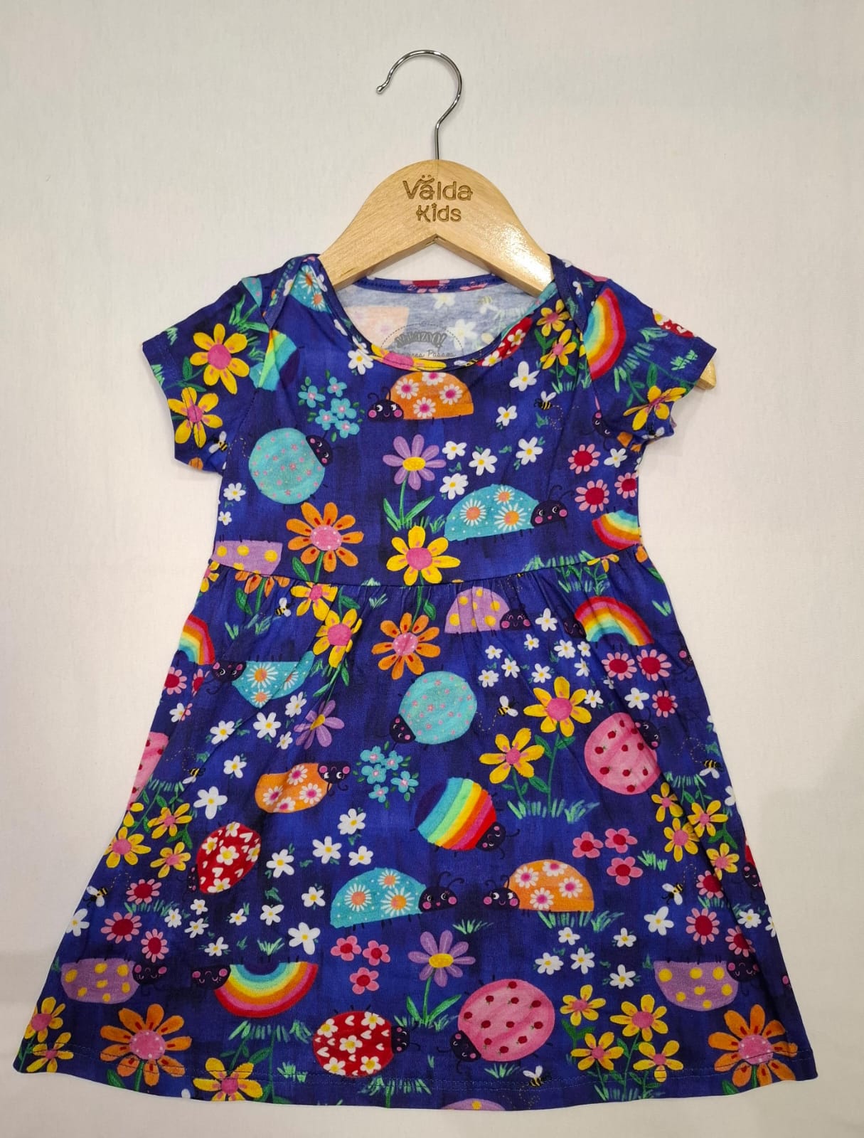 vestido infantil colorido alakazoo – joaninhas e flores vestido infantil colorido alakazoo – joaninhas e flores