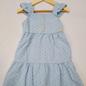 Vestido Infantil Poá Alakazoo – Manga Babado