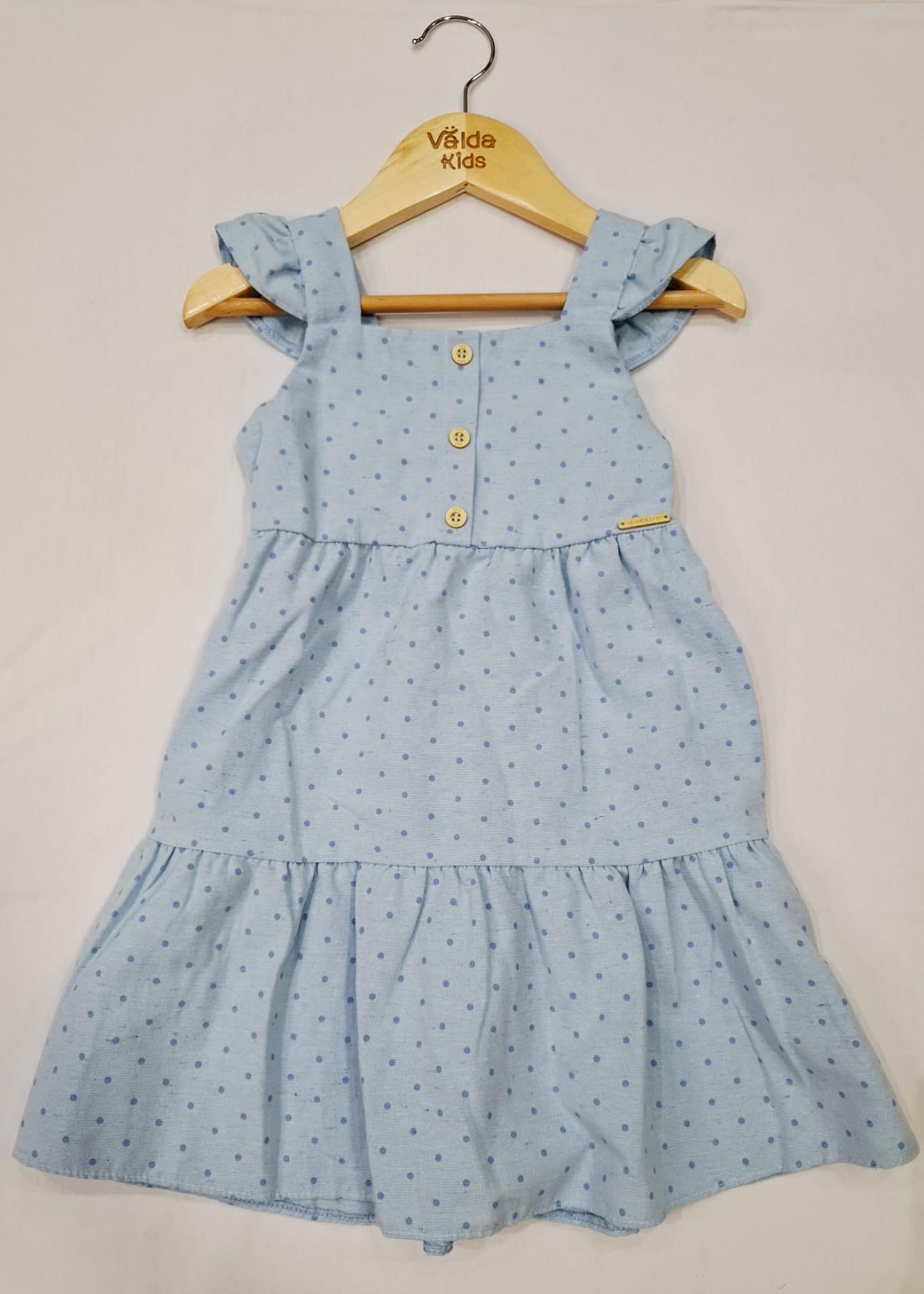 Vestido Infantil Poá Alakazoo – Manga Babado