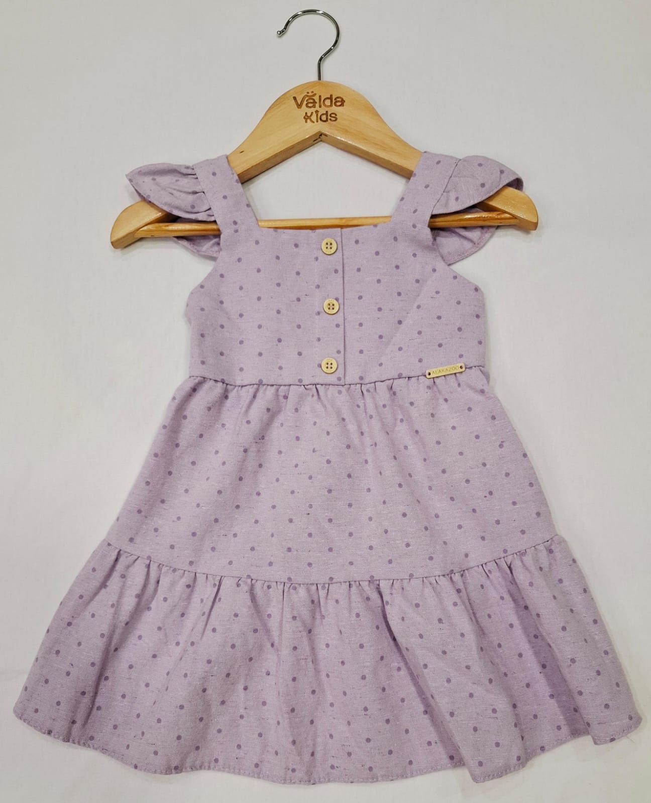 Vestido Infantil Poá Alakazoo – Manga Babado Vestido Infantil Poá Alakazoo – Manga Babado - Imagem 3