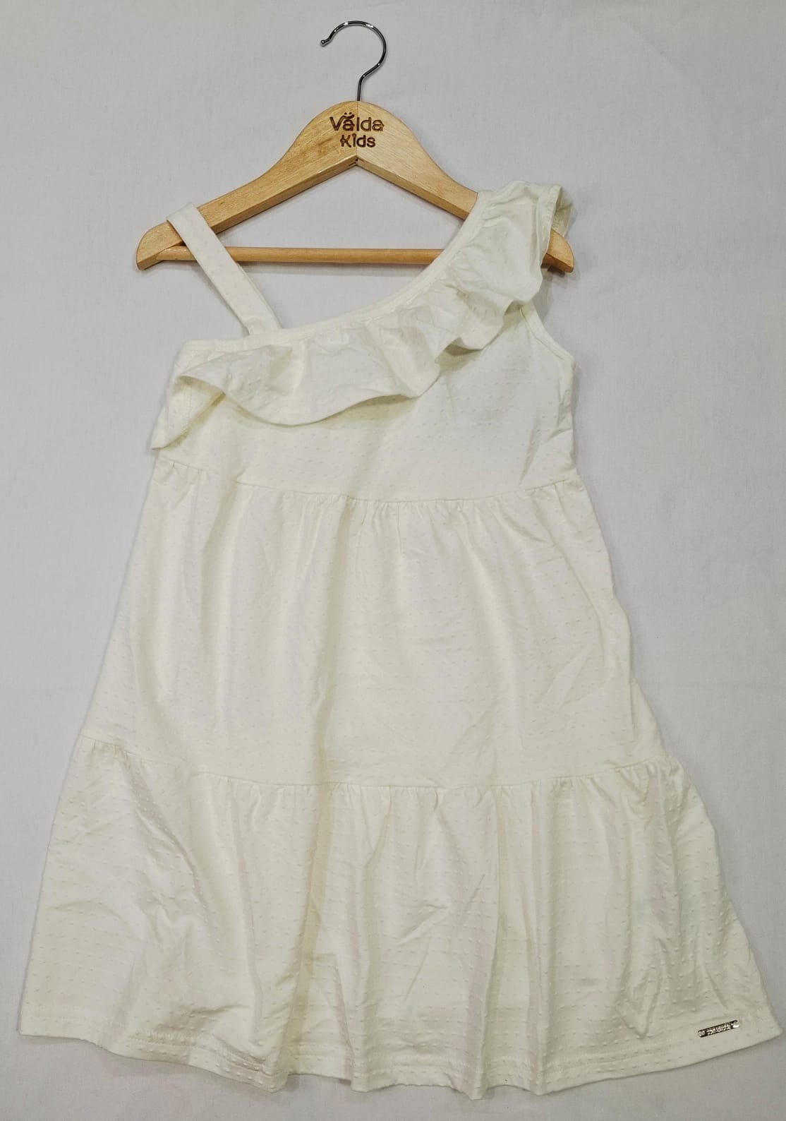 Vestido Infantil Um Ombro Só Texturizado – Alakazoo