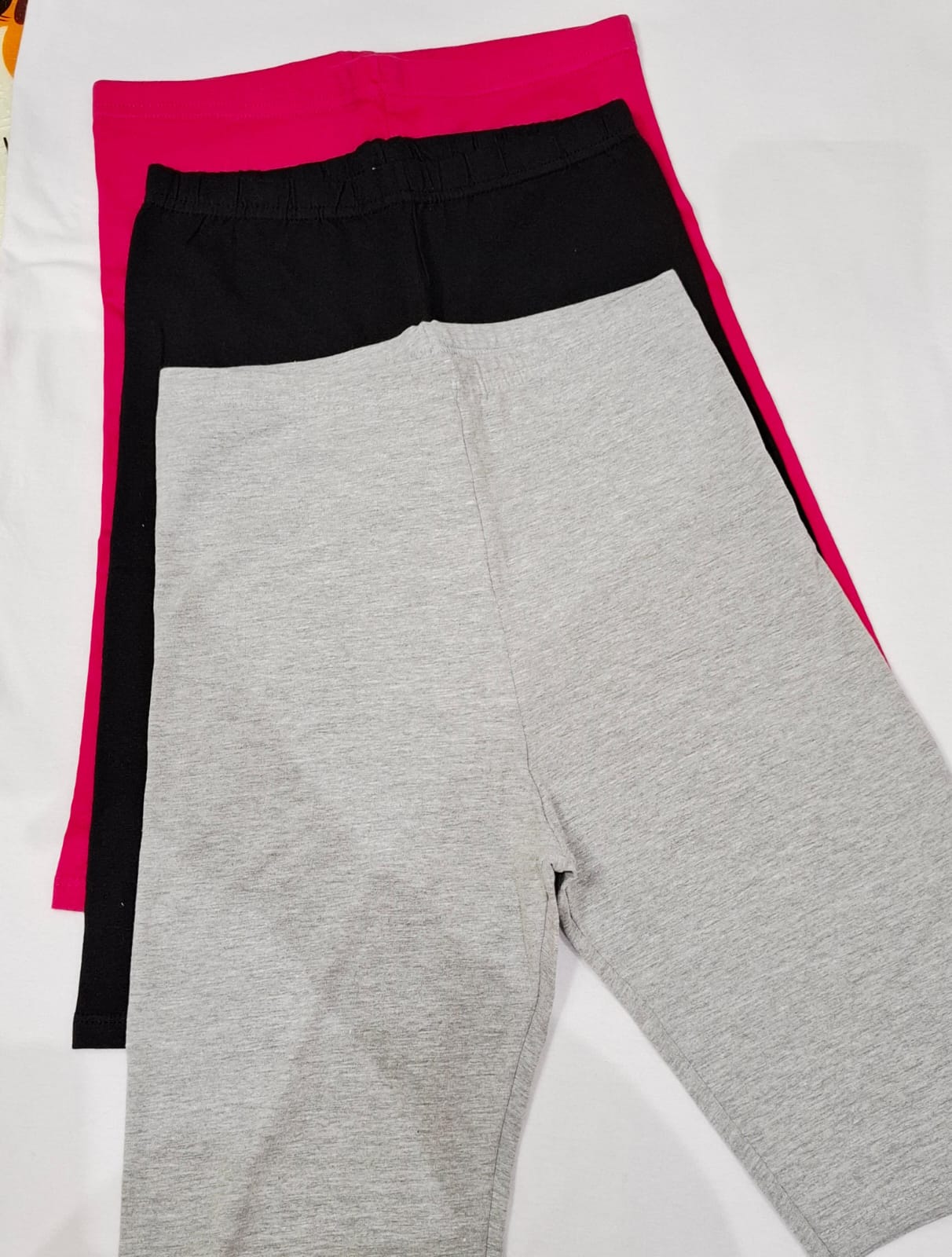 Bermuda Ciclista Infantil Feminina – Cores: Cinza/Preto/Pink